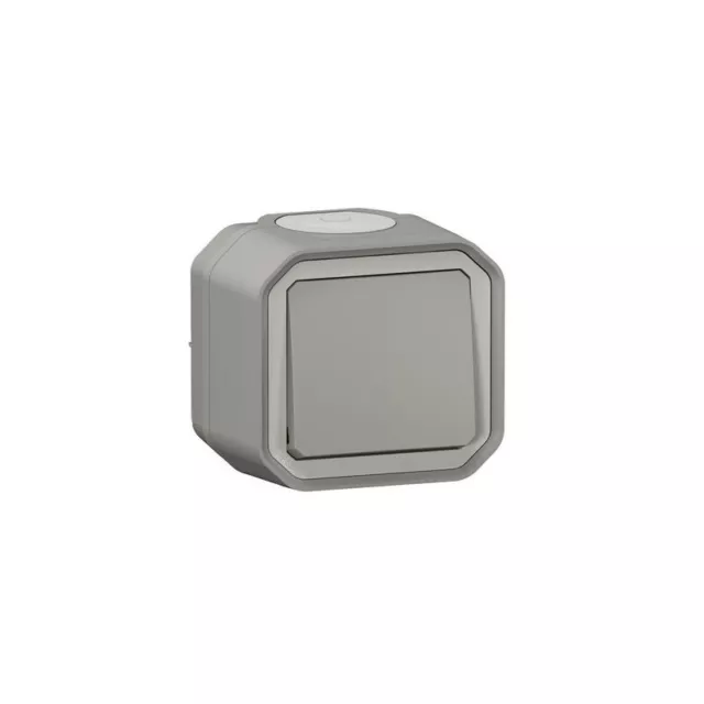 Legrand 69711L - Interrupteur va et vient PLEXO étanche GRIS Saillie