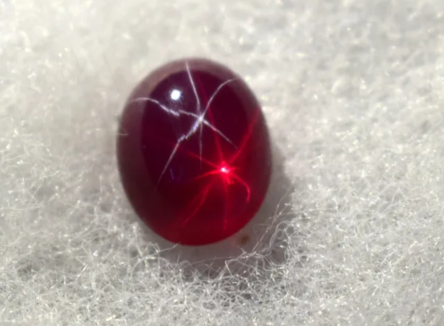 16.20 CT Naturel Beau Rare Rubis Étoile Certifié Cabochon Gemme ,Meilleur Marché