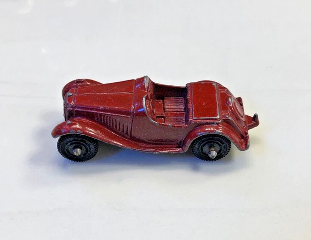 VINTAGE RED CONVERTIBLE - Tootsie Toy Diecast Metal Classic Car