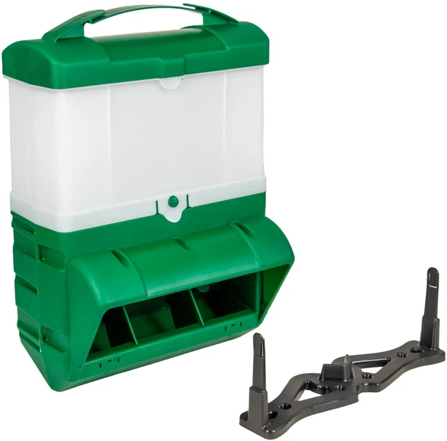 Mangiatoia Per Galline Polli Pulcini Automatica Con Tetto Rosso 12 Kg Antispreco 91008328