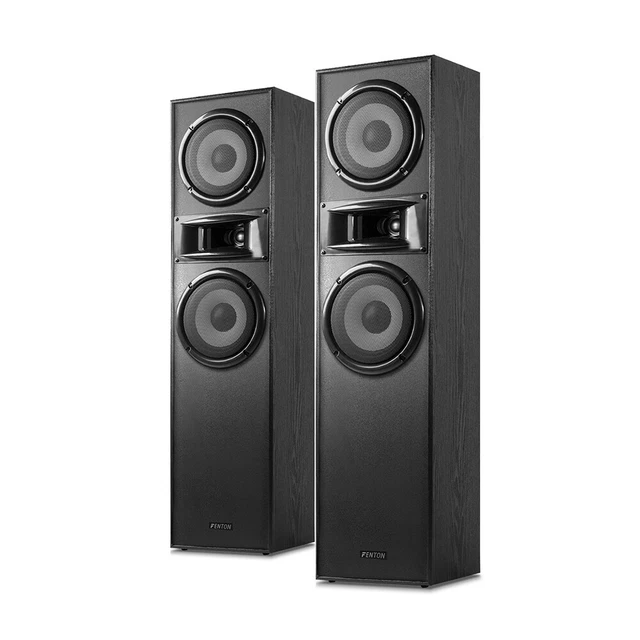 FLOOR STANDING TOWER Speakers for Home HiFi Stereo, Dual 6.5 Woofers