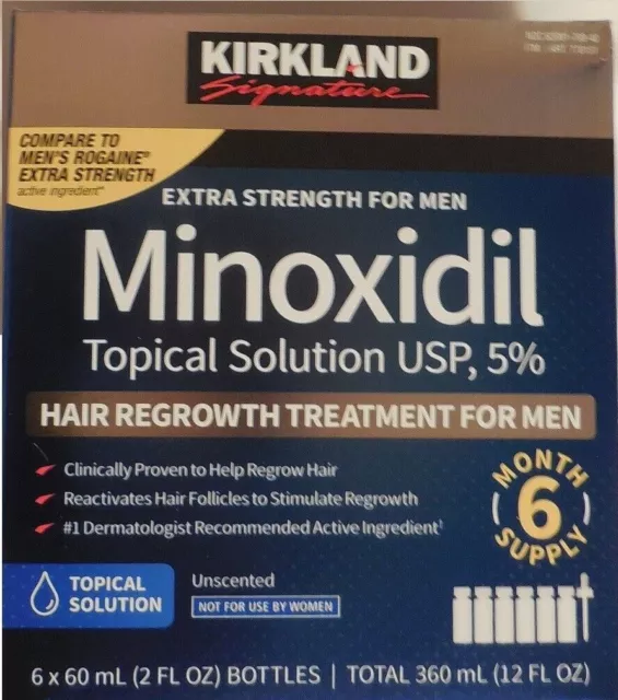 Kirkland 5% Extra Strength Men 6 Month Hair Growth Solution Exp 2025