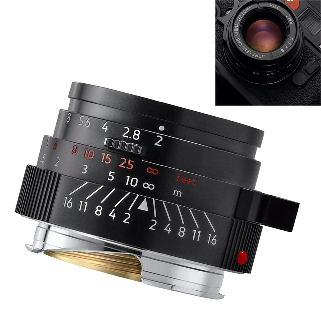 LIGHT LENS LAB 50mm F2 Elcan Black paint for Leica Summicron M3 M6 M240