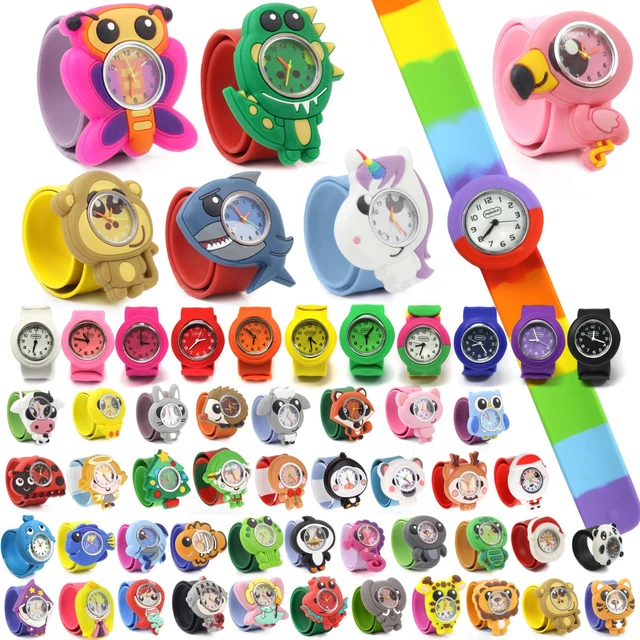 Wacky Watches Snap On Slap Band For Kids Boys Girls Silicone Accessories Animal