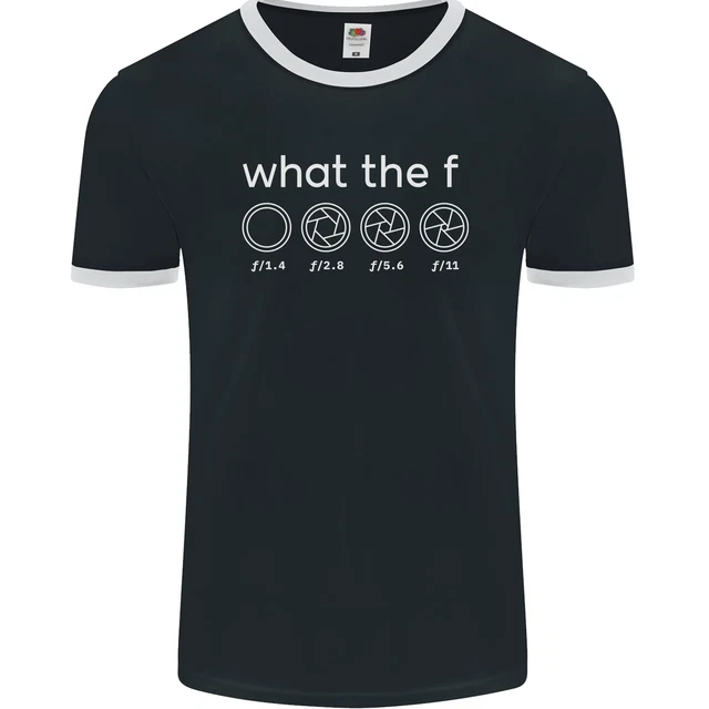 T-shirt Ringer divertente fotografo F Stop fotocamera fotografia uomo foto