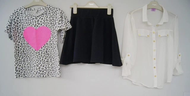 Girls Tops, Leggings, Skirt Bundle Age 9-10 Years *New/VGC* 3