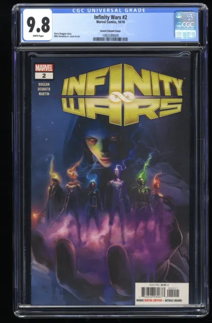 Infinity Wars (2018) #2 CGC NM/M 9.8 White Pages Secret Variant Marvel 2018