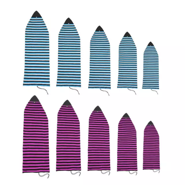 Elastic Striped Surfboard Sock Cover Lightweight Soft Cover Accessories