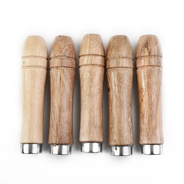 5pcs / en Bois Lime Poignée Remplacement Métal Solide Col for Artisanat Outil