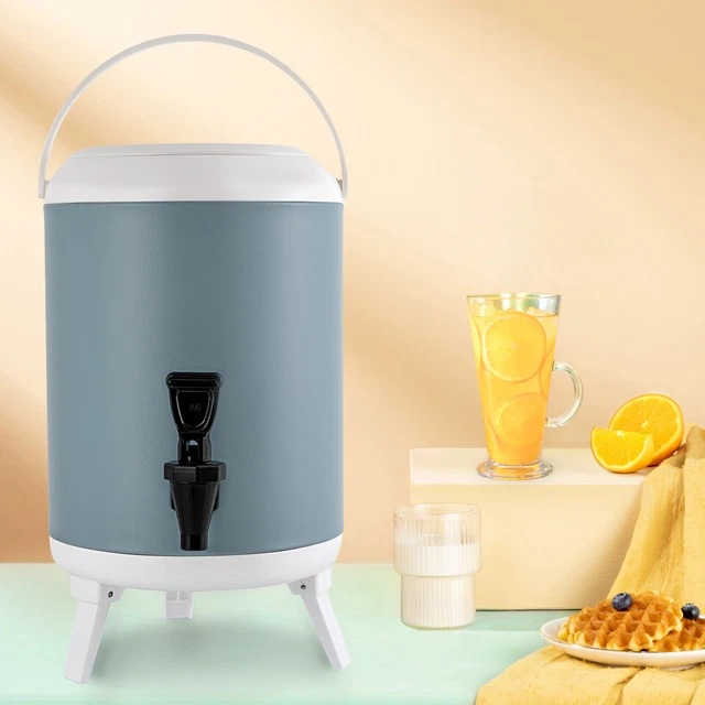 Light Blue 1.9 Gallon Insulated Beverage Dispenser Thermal Hot /Cold Coffee Milk