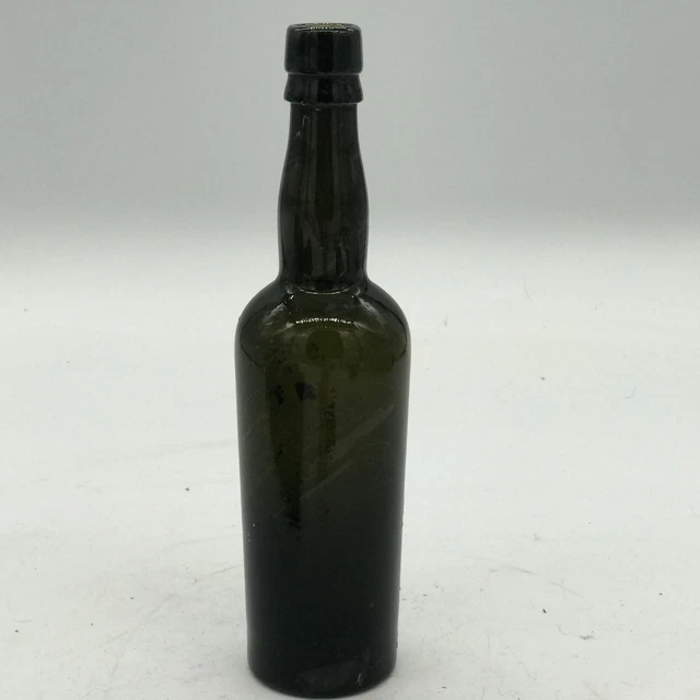 Antique Early Vintage Green Glass Bottle Collectable