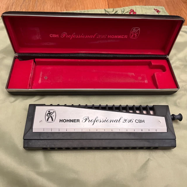 Hohner Professional 2016 CBH Chromatic Harmonica With Original Case