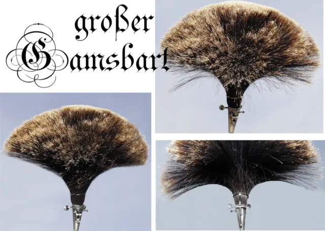 grosser NEUER Gamsbart HUT Hutanstecker Tracht Hülse Gemse + Anstandhalter 24 cm