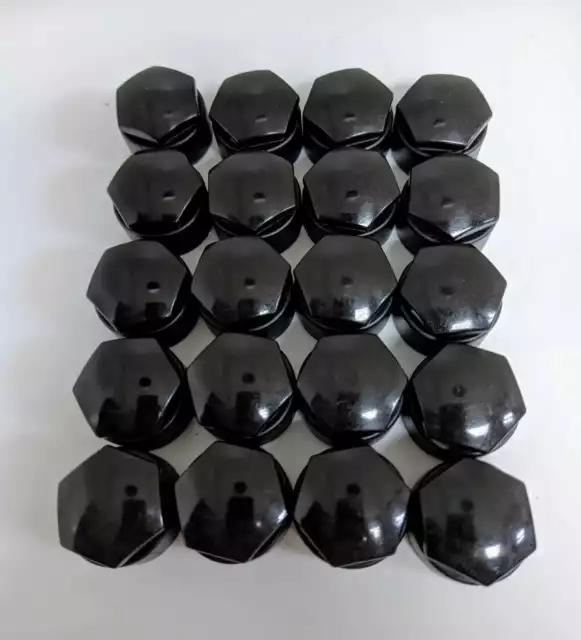 NEW!! WHEEL NUT COVERS FOR AUDI A1 A3 A4 A5 A6 A7 TT BOLT CAPS 17mm BLACK ROUND