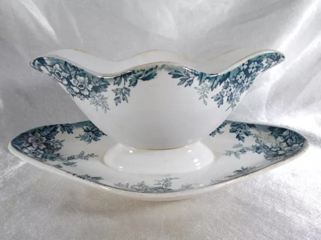 Sauciere Sur Plateau En Faience Saint Amand Et Hamage Modele Marie Louise
