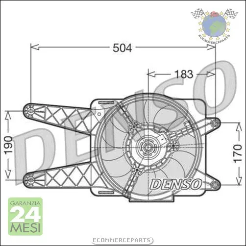 Ventola radiatore Denso per FIAT SEICENTO