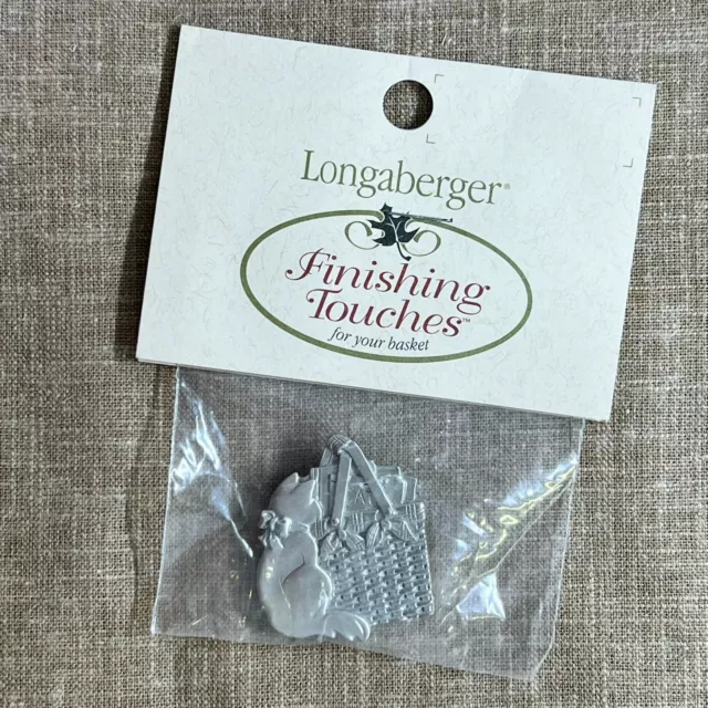 Longaberger Homested Magazine Basket Seal Pewter Magnet