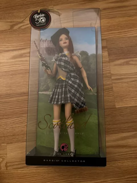 2008 Dolls of the World 50th Anniv. Scotland Barbie - Pink Label - N4973 *New*