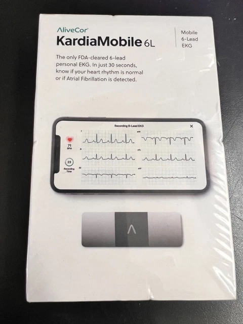 KARDIAMOBILE 6L PERSONAL EKG AliveCor AC-019-NUA-A Heart Monitor 7148 ...