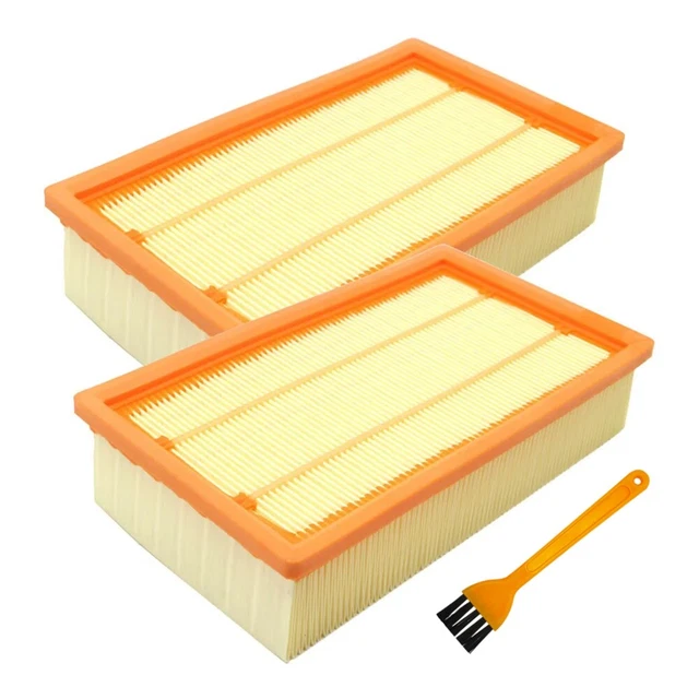 Filtre Haute Efficacité Karcher Filtre Aspirateur Kärcher FFYan - 2 Pièces Plissé Plat NT25/1 NT35/1 Etc Filtre A Habitacle