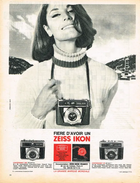 PUBLICITE ADVERTISING 094  1965   ZEISS  IKON   appareil photo CONTESSAMAT