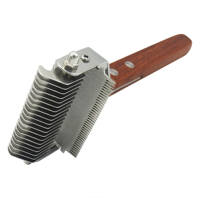 2side Dog Brush for Shedding Dematting Pet Grooming Cat Hair Undercoat Rake Comb 12