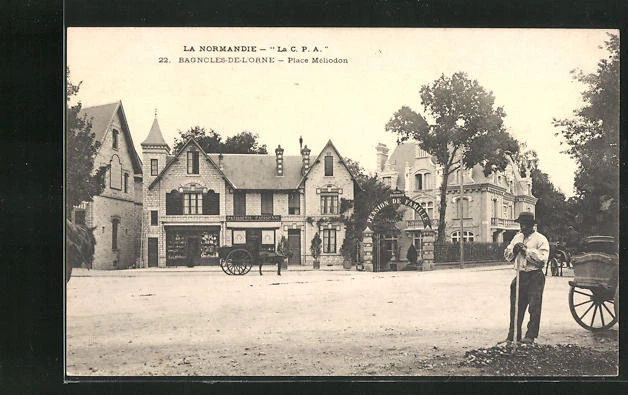 CPA Bagnoles de l´Orne, Place Méliodon