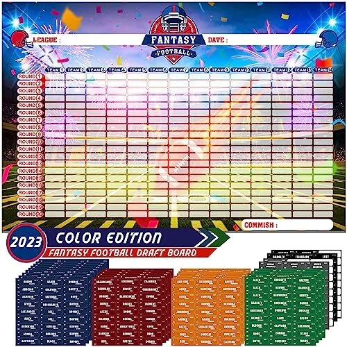 XL FANTASY FOOTBALL Draft Board 20232024 Fantasy Draft Board 6 Feet X