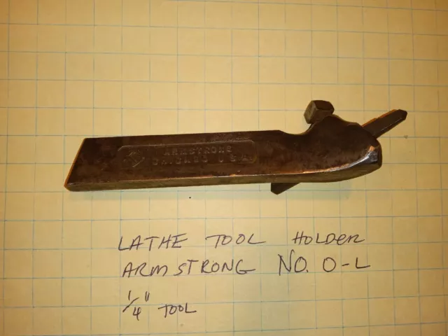 ARMSTRONG No. O -L VINTAGE LATHE TOOL HOLDER MACHINIST TOOL BOX DRAWER CONTENTS