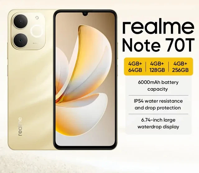 2台セット realme Note 70T 4G ゴールド 4GB+256GB realme Note 70T