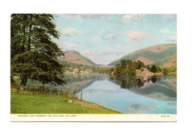 Cumbria / The Lake District - Grasmere Lake With Lion & Lamb - Vintage Postcard