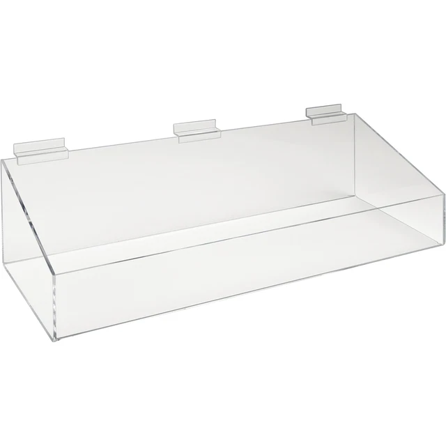 Econoco Extra Support Acrylic Tray for Slatwall- 24inLx8inDx3 1/8inH