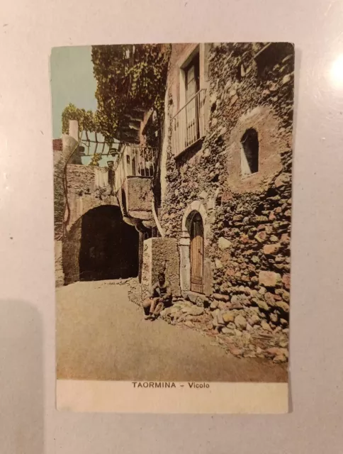 Cartolina di Taormina Fp NV Vicolo