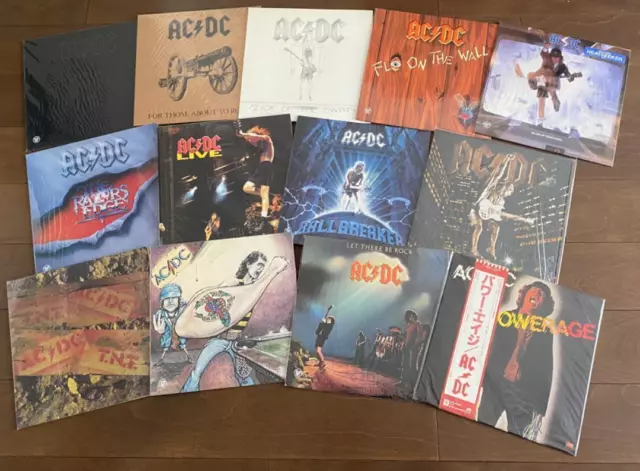 Ensemble de 13 vinyles AC/DC LP Japon