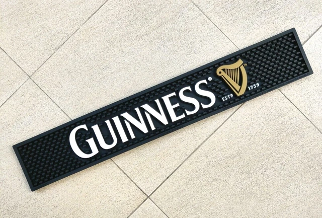 GUINNESS Rubber beer mat drip mat bar mat spill mat bar runner beer coasters pub