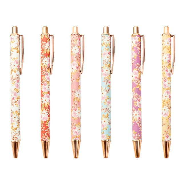 STYLISH BALLPOINT PEN Longlasting Handwriting Elegant Floral Pattern Pens Set 16.49 PicClick AU