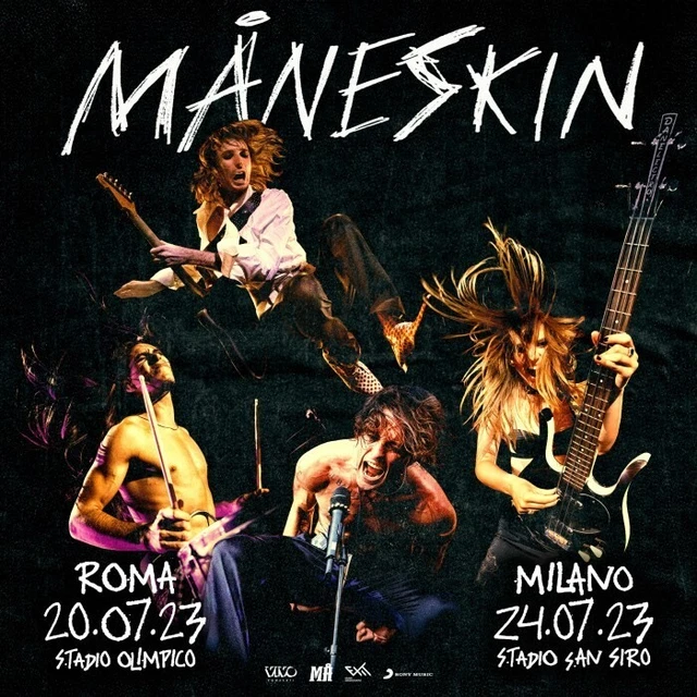 Maneskin PRATO GOLD Olimpico ROMA 20/07/2023 - 02 biglietti