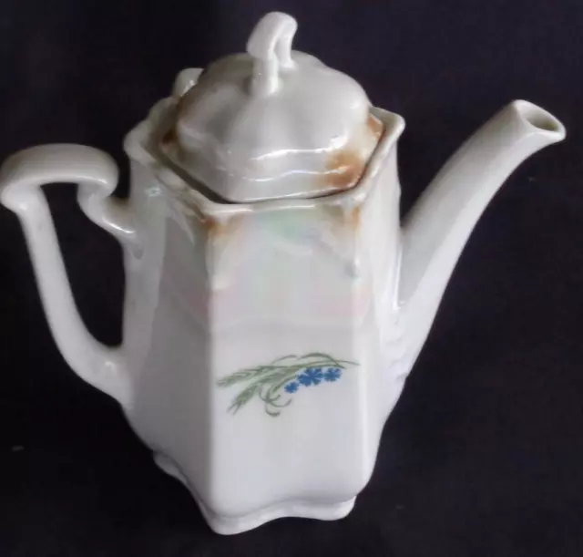 Beautiful Antique Bone China Teapot – Hallmarked Germany – VGC – OLD – PRETTY 3