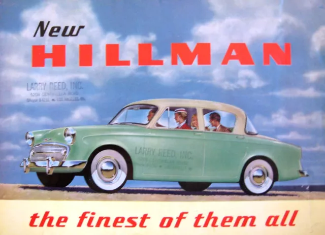 1957 1958 Rootes Hillman Minx Jubilee Brochure, Original 57 58