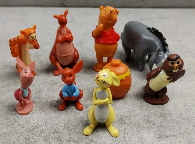 9X WINNIE THE Pooh Figures Bundle Pooh Eeyore Owl Rabbit Roo Piglet ...