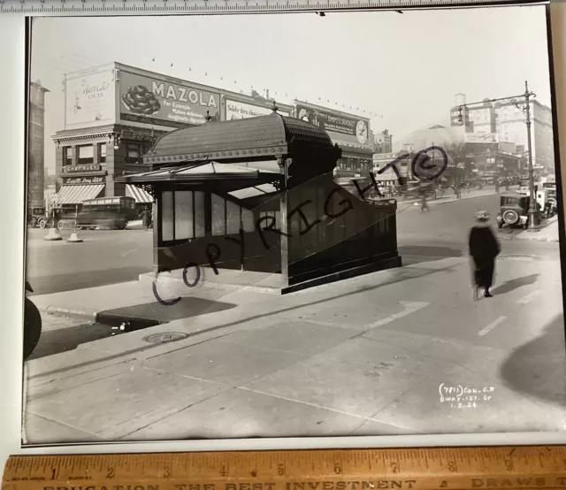 1924 Photo BWAY 157th St New York City 8x10 NYC Reprint Orig Glass Negative NYC