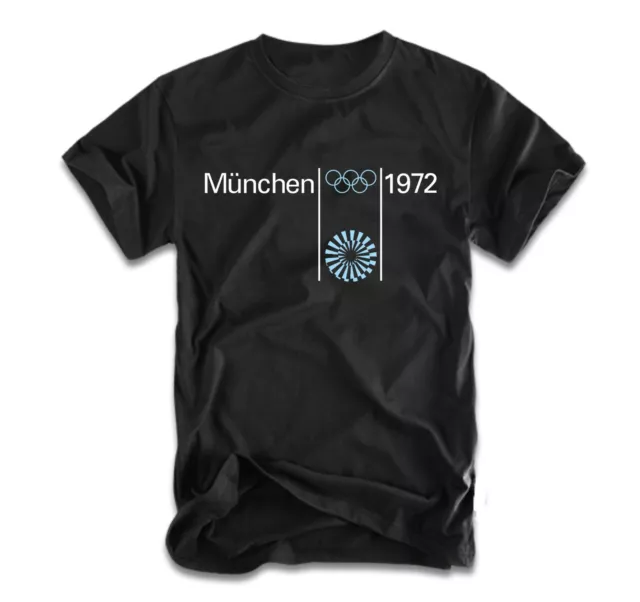 Munchen 1972 T-Shirt Olympic games Germany Munich Black T shirt