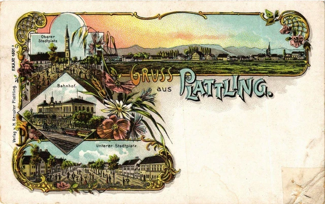 CPA AK greeting from Plattling GERMANY (892731)