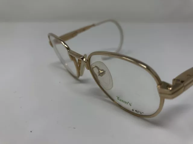 Tann’s Eyeglasses Frame 38-18-120 White/Gold Full Rim Metal/Plastic VS26 2