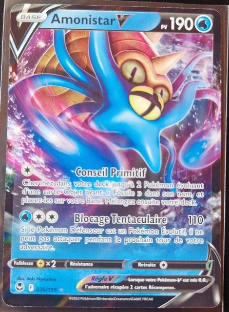 Carte Pokémon - Amonistar V 035/195 - Tempête argentée EB12 FR Neuf