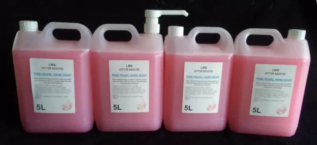 4X5 Litre Luxury Pink Pearl Hand Soap With Pump Dispenser