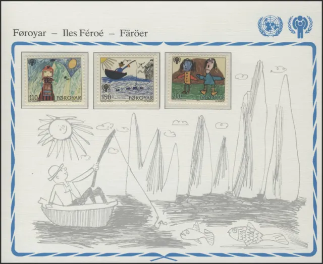 Faroe Islands: Children's Drawings, 3 Values, Set **