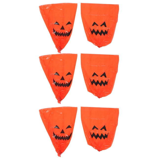 6 Pcs Fallen Leaves Bag Patio Leaf Halloween Portable Trash