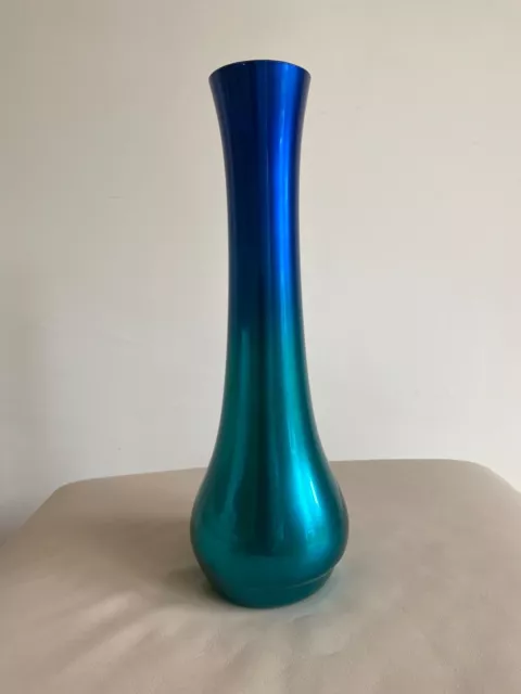 Donna Glass Vase, 40 cms high , Midnight Blue merging into Teal