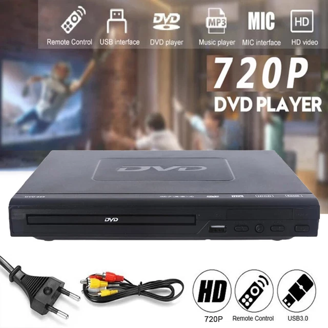 FULL HD DVD Player Automatisch CD Spieler USB VCD MIC MP3 Mit